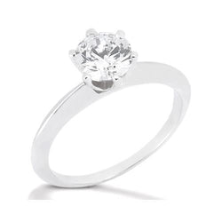 1 Carat Real Diamond Solitaire Ring Women Jewelry