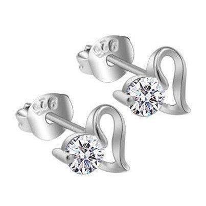 1 Carat Real Diamond Stud Earrings White Gold 14K