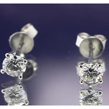 1 Carat Real Natural Earth Mined Diamond Stud Martini Earring White Gold 14K