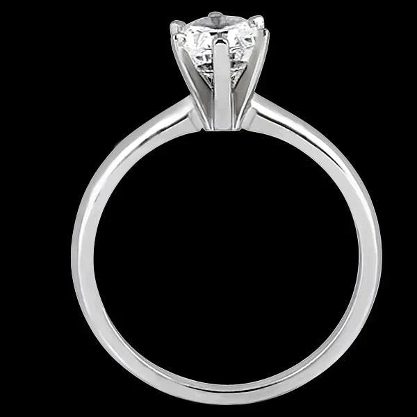 1 Carat Real Oval Diamond Solitaire Ring