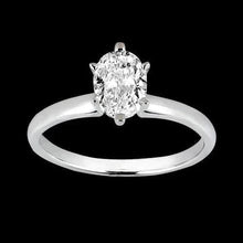 1 Carat Real Oval Diamond Solitaire Ring