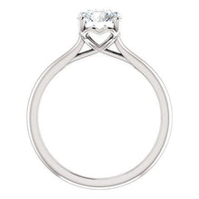 1 Carat Real  Round Diamond Solitaire Engagement Ring  White Gold