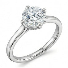 1 Carat Round Cut Solitaire Genuine Natural Earth Mined Diamond Wedding Lady Ring 4 Prongs