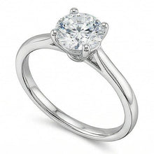 1 Carat Round Cut Solitaire Genuine Natural Earth Mined Diamond Wedding Lady Ring 4 Prongs