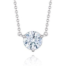 1 Carat Round Cut Solitaire Real Diamond Necklace Pendant White Gold 14K