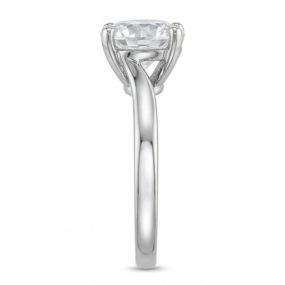 natural round diamond 1ct ring top view