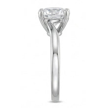 natural round diamond 1ct ring top view