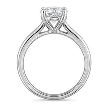 natural round diamond 1ct ring profile view