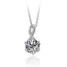 1 Carat Round Genuine Diamond Pendant White Gold Jewelry