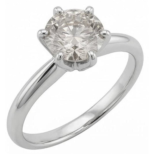 1 Carat Round Natural Earth Mined DIAMOND ( NOT LAB GROWN ) White Gold 14K Solitaire Engagement Ring New