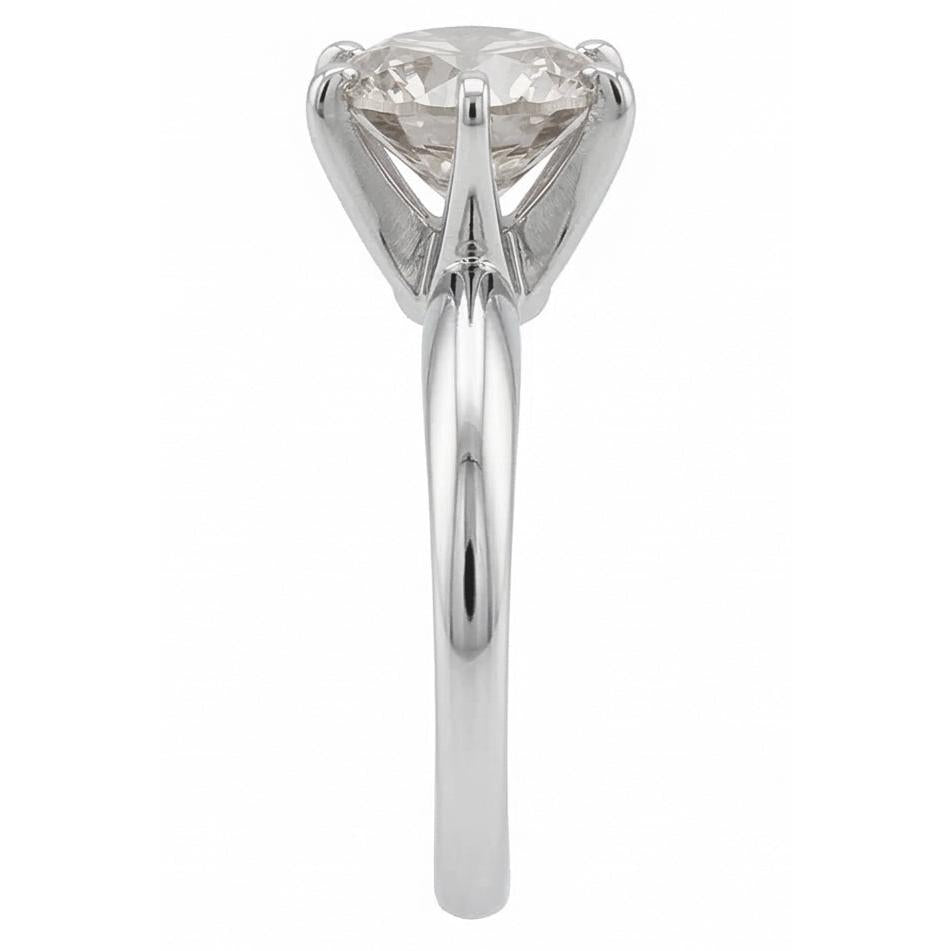 1 Carat Round Natural Earth Mined DIAMOND ( NOT LAB GROWN ) White Gold 14K Solitaire Engagement Ring New