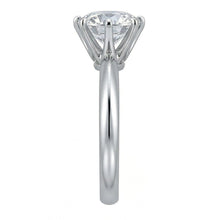 1 Carat Round Natural Earth Mined Diamond Solitaire Engagement Ring 14K White Gold