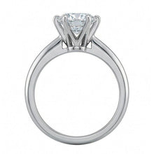 1 Carat Round Natural Earth Mined Diamond Solitaire Engagement Ring 14K White Gold