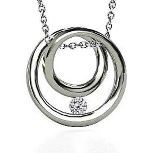 1 Carat Round Real Diamond Ladies Circle Necklace Pendant