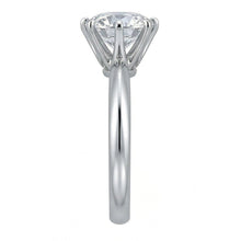 1 Carat Round Real Natural Earth Mined Diamond Solitaire Engagement Ring 14K White Gold
