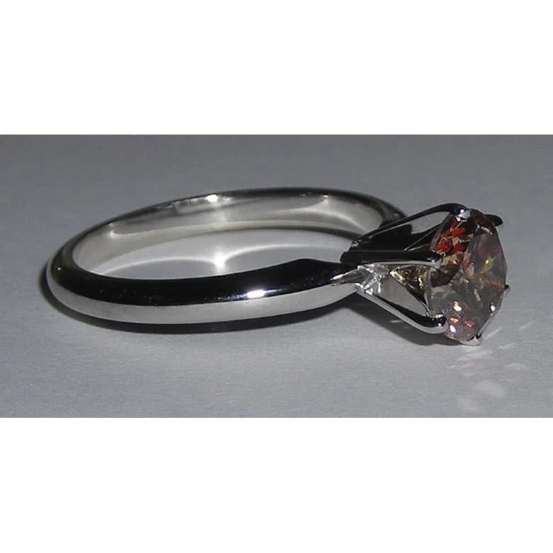 1 Carat Round Red Ruby Engagement Ring Solitaire Gemstone