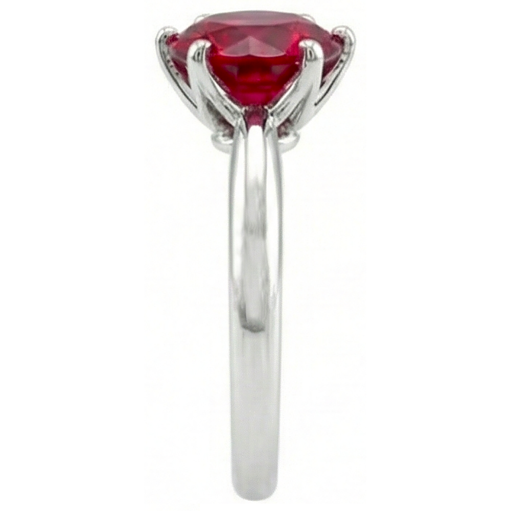 1 Carat Round Red Ruby Engagement Ring Solitaire Gemstone