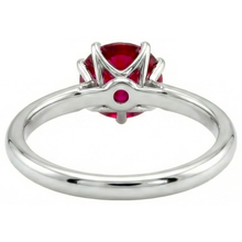 1 Carat Round Red Ruby Engagement Ring Solitaire Gemstone