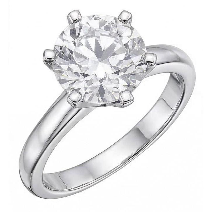 1 Carat Round Solitaire Natural Earth Mined DIAMOND ( NOT LAB GROWN ) Ring White Gold Jewellery