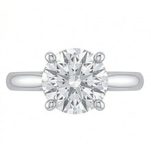 1 Carat Round Solitaire Natural Earth Mined Diamond Engagement Ring 14K White Gold