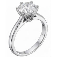 1 Carat Round Solitaire Natural Earth Mined Diamond Engagement Ring White Gold 14K