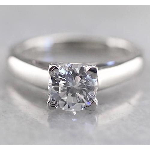 1 Carat Round Solitaire Real Diamond Ring
