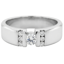 1 Carat Simple Ring Round Natural Earth Mined Diamond White Gold 14K Vs1 F
