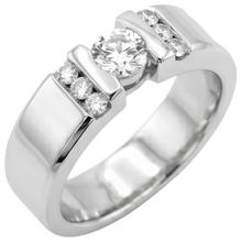 1 Carat Simple Ring Round Natural Earth Mined Diamond White Gold 14K Vs1 F