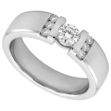 1 Carat Simple Ring Round Natural Earth Mined Diamond White Gold 14K Vs1 F