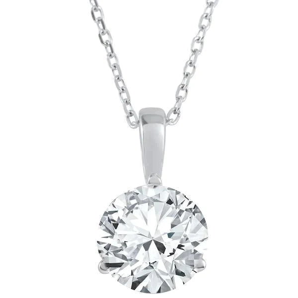 1 Carat Single Real Diamond Pendant