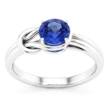 1 Carat Solitaire Blue Sapphire White Gold 14K Fancy Ring Jewellery New