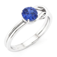 1 Carat Solitaire Blue Sapphire White Gold 14K Fancy Ring Jewellery New