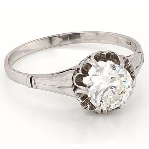 1 Carat Solitaire Genuine Diamond Ring Women White Gold Jewelry 14K New3