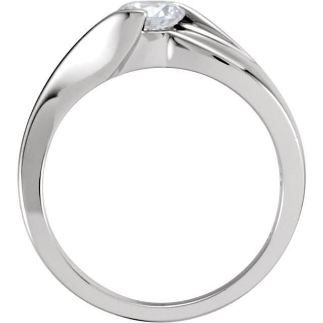 1 Carat Solitaire Real Diamond Engagement Ring White Gold 14K2