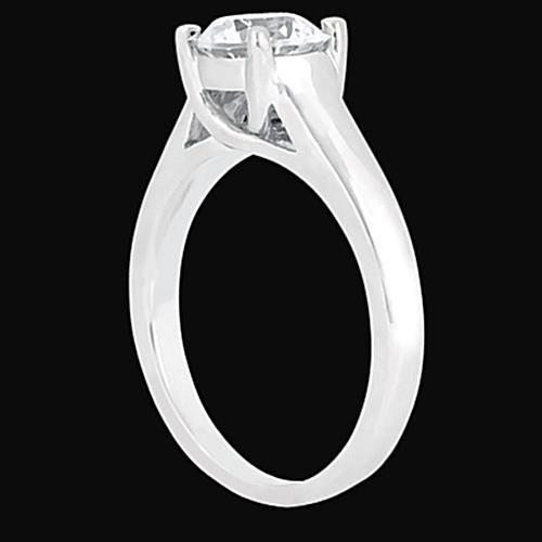 1 Carat Solitaire Real Diamond Engagement Ring White Gold Jewelry New