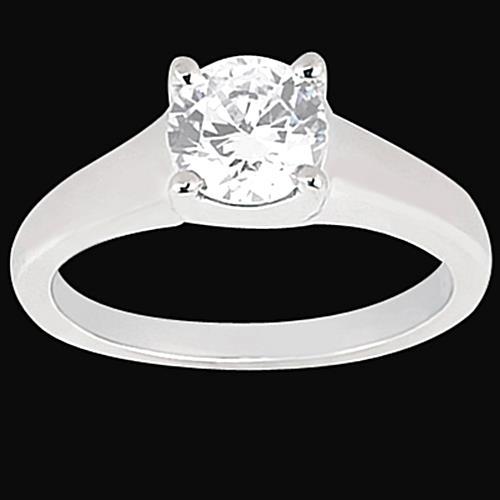 1 Carat Solitaire Real Diamond Engagement Ring White Gold Jewelry New