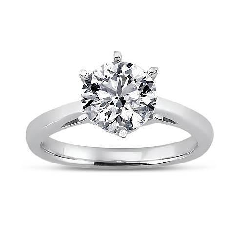 1 Carat Solitaire Real Diamond Engagement Ring