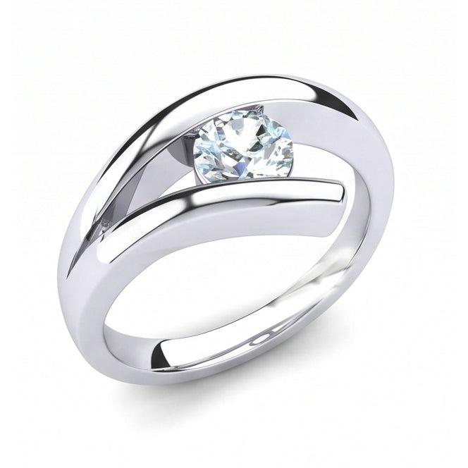Natural Diamond Ring 1ct - White Gold 14K