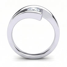 1 Carat Solitaire Round Cut Natural Earth Mined Diamond Engagement Ring Bar Set