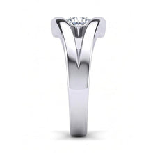 1 Carat Solitaire Round Cut Natural Earth Mined Diamond Engagement Ring Bar Set