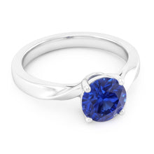 1 Carat Solitaire Women's Ceylon Sapphire Ring Twisted Shank