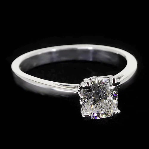 1 Carat Sparkling Genuine Radiant Diamond Ring 2