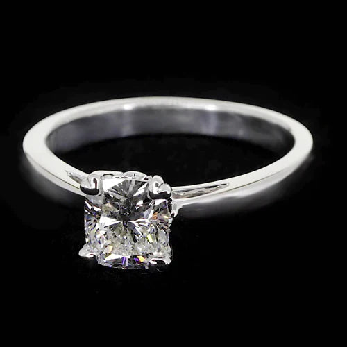 1 Carat Sparkling Genuine Radiant Diamond Ring