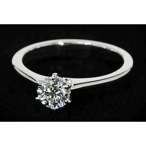 1 Carat Thin Band Genuine Diamond Engagement 