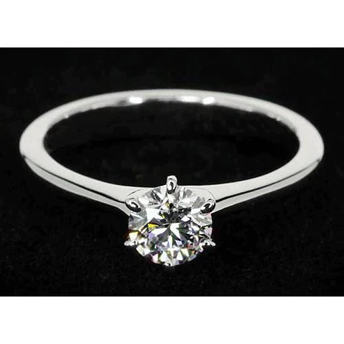 1 Carat Thin Band Genuine Diamond Engagement Ring