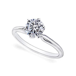 1 Carat Women Real Diamond Solitaire Engagement Ring