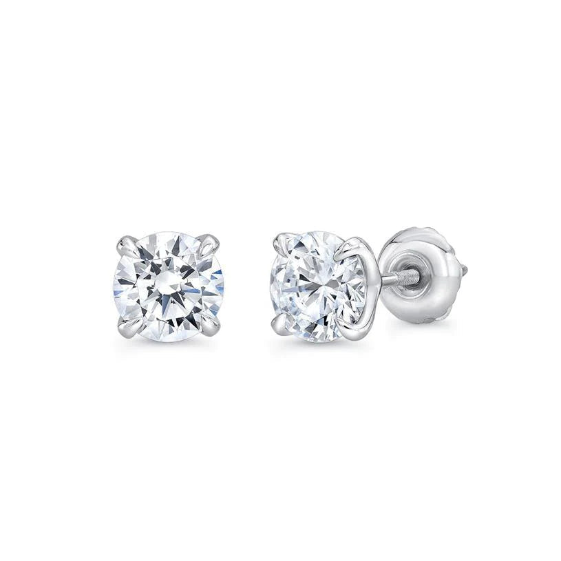 1 Carat Women Stud Solitaire Real Diamond Earrings