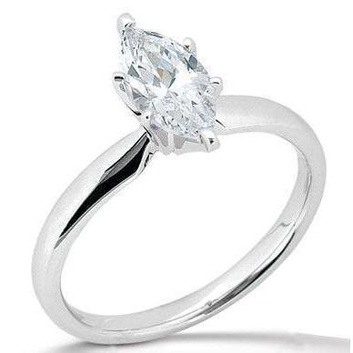 1 Ct. Marquise Real Diamond Engagement Solitaire Ring New