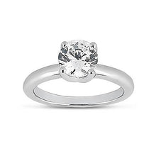 1 Carat Round Natural Earth Mined Diamond Solitaire Engagement Ring 14K White Gold New