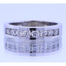 1.20 Carats Round Anniversary Band Natural Earth Mined Diamonds White Gold 14K Vs1 F